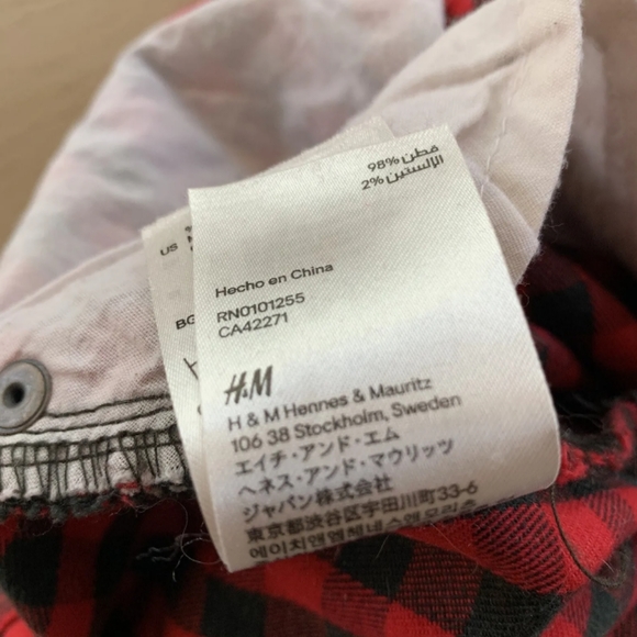 Divided H&M Red Black Buffalo Check Skinny Stretch Pants H&M 8 - Picture 9 of 9